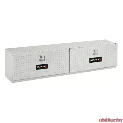 TrailFX Top Mount 2 Door Dia Tread Bright Pol 16 Gauge Alum 90x13.25x17 - 170901